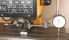 Checking milling machine spindle alignment, Tramming