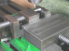 Vice in vice workholding on the milling machine.