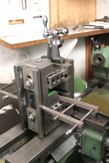 Toolmakers vice, being machined on a vertical slide.
