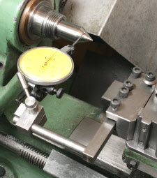 Checking a headstock centre