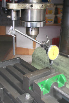 Dial Test Indicator, positioning milling vice