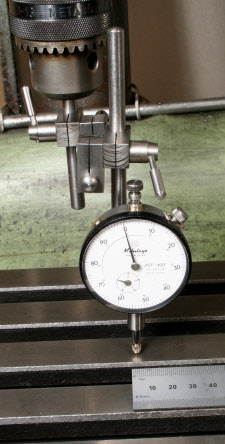 Checking milling machine spindle alignment, Tramming