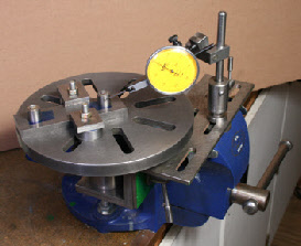 Faceplate, positioning the workpiece.