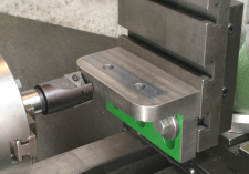 Milling on the lathe using a vertical slide.