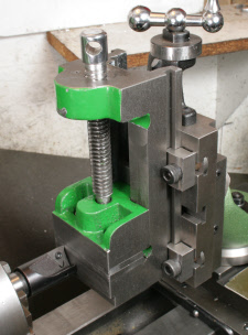 Toolmakers vice, being machined on a vertical slide.