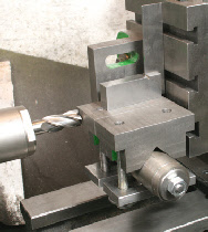 Milling on the lathe, vertical slide, matched vee blocks